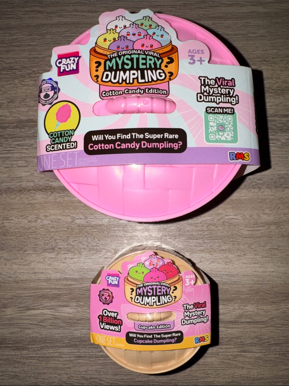 Mystery Dumpling Cotton Candy Scented & Mini Cupcake Edition. Set of 2. NEW